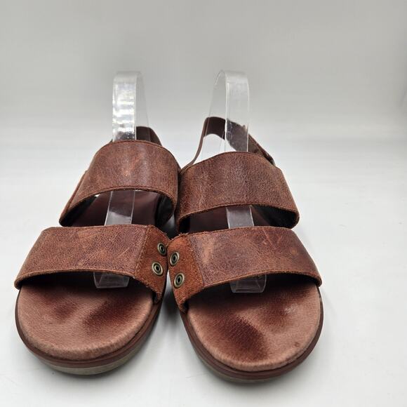 SOREL Torpeda Rustic Brown Leather Sandals Women’s Size 11 Boho Strappy - Picture 2 of 6